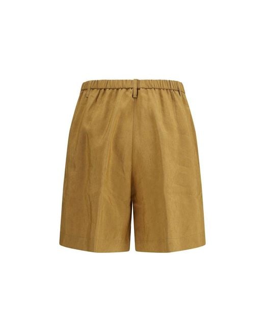 Forte_forte Natural Beige Linen Bermuda Shorts