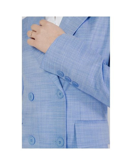 Sandro Ferrone Blue Viscose Suits & Blazer