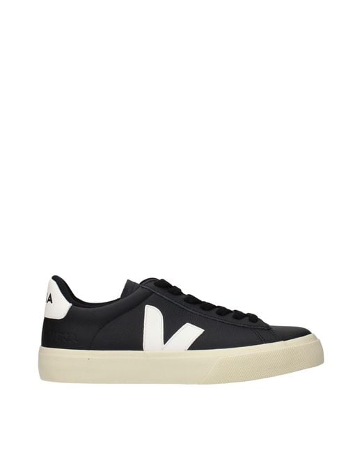 Veja Blue Black Leather Low Top Sneakers