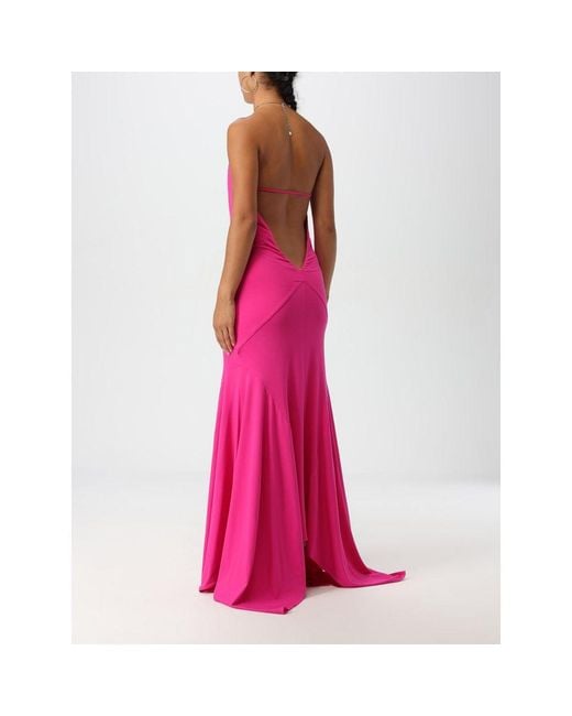 The Attico Pink Fuchsia Jersey Dress