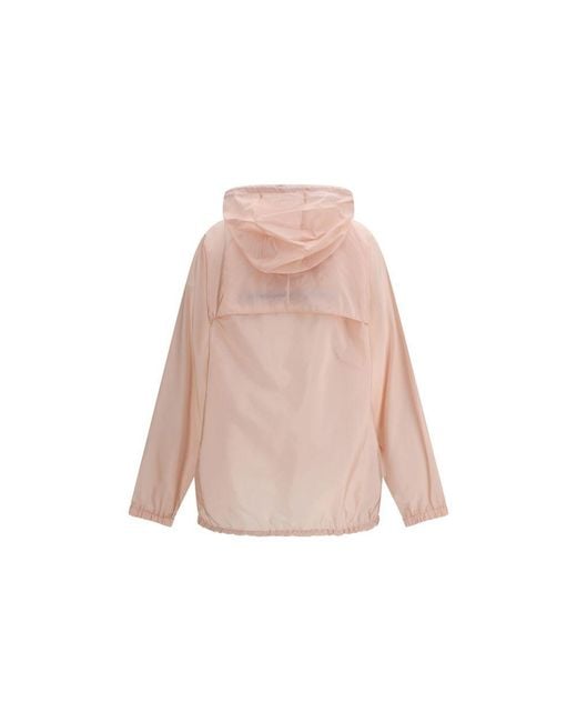 Prada Pink Multicolor Recycled Polyamide Shell Jacket