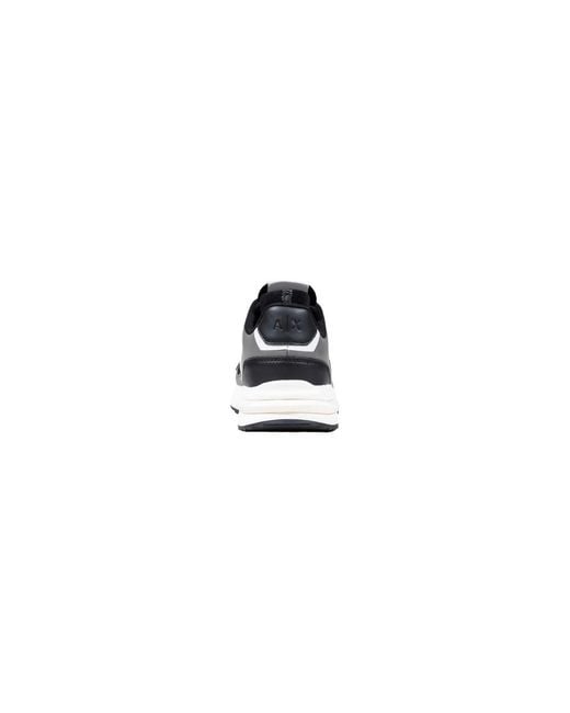 ARMANI EXCHANGE Blue Bicolor Polyester Athletic Sneakers for men