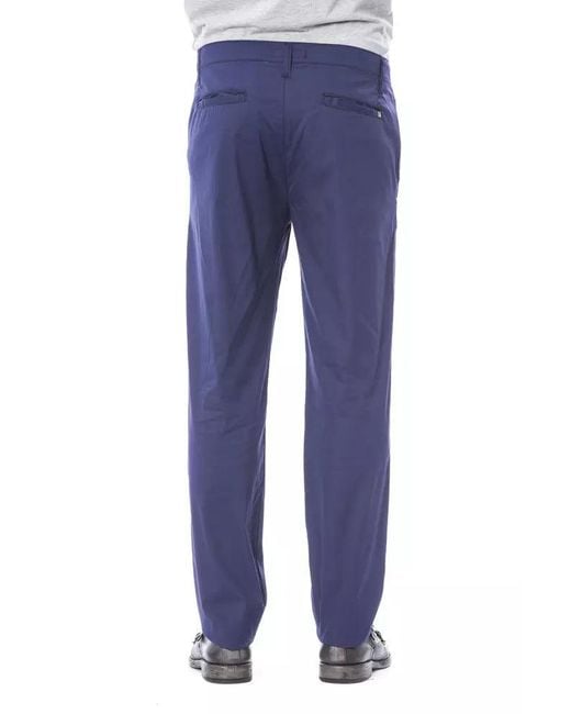 Verri Blue Elegant Slim Fit Chino Pants for men