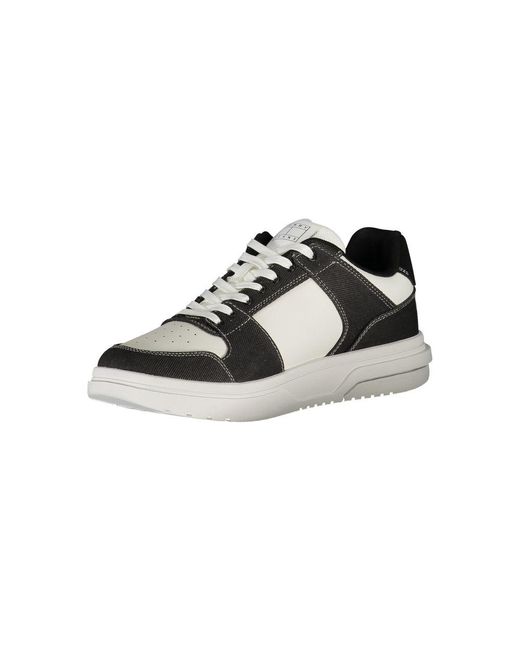 Tommy Hilfiger Black Lowtop Canvas Sneakers Fm0Fm03776 for men