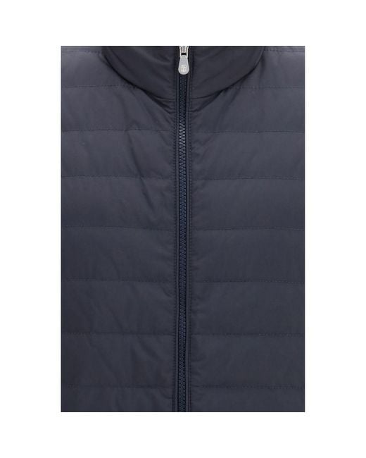 Brunello Cucinelli Blue Polyester Sleeveless Jacket for men