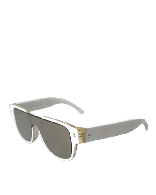 Dolce & Gabbana Gray Chic Acetate Designer Sunglasses