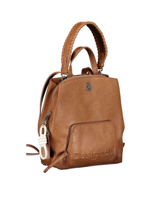 Desigual Brown Polyethylene Backpack