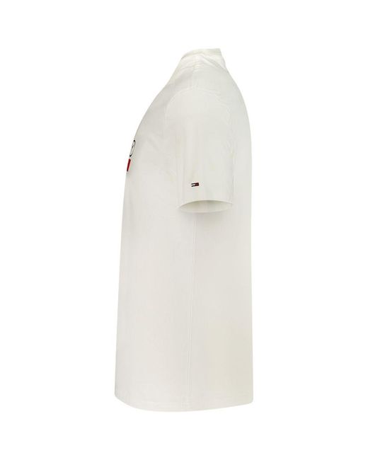 Tommy Hilfiger White Cotton T-Shirt for men