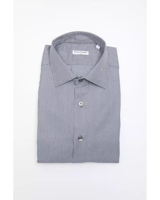 Robert Friedman Gray Cotton Shirt for men
