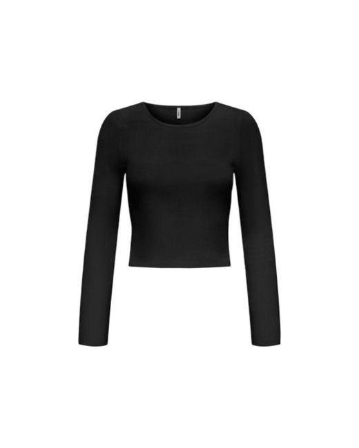 ONLY Black Viscose Sweatshirt