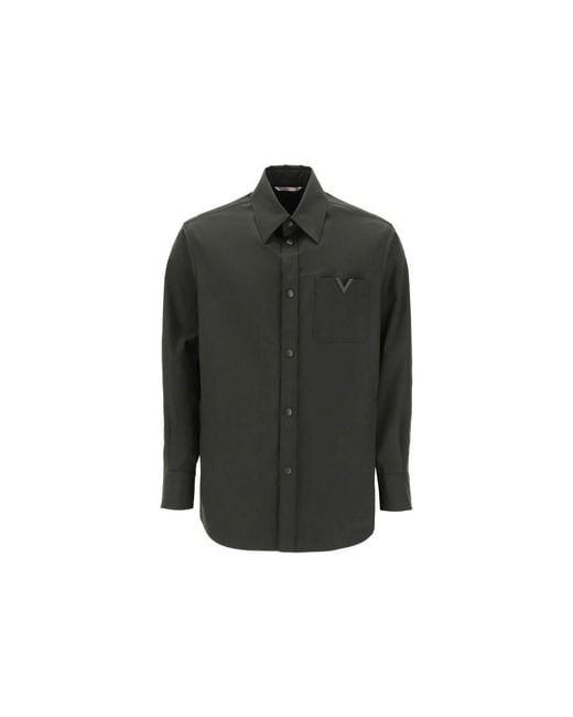 Valentino Black Bicolor Polyester Shell Jacket for men