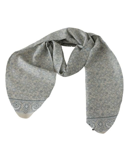 Ermanno Scervino Gray Elegant Silk-Cotton Blend Waist Belt
