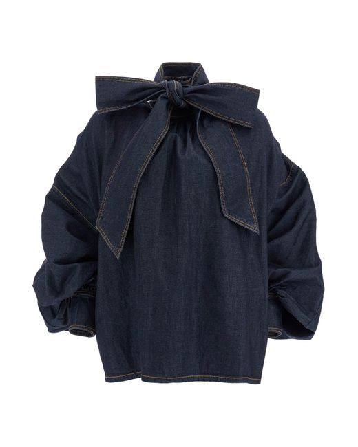 Zimmermann Blue Denim Illustration Blouse For