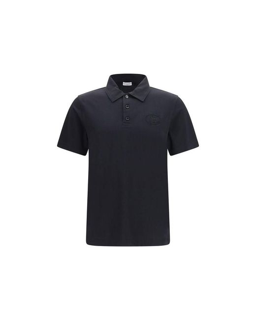 Burberry Black Blue Cotton Polo Shirt for men