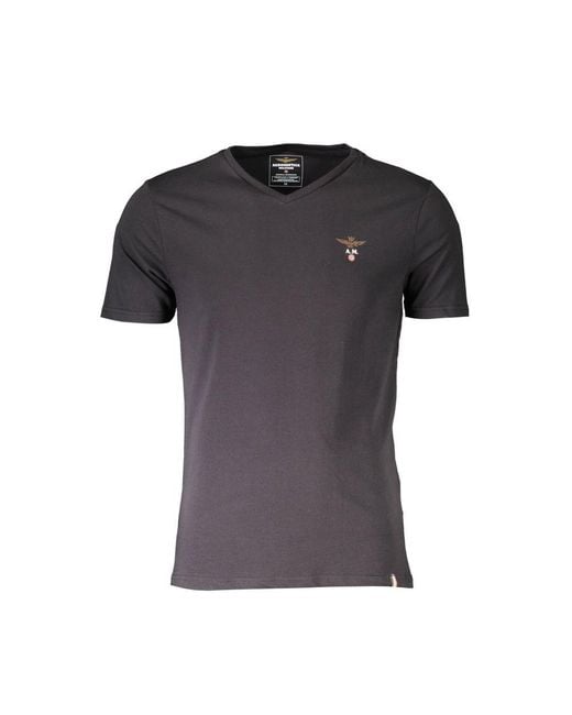 Aeronautica Militare Black Cotton T for men