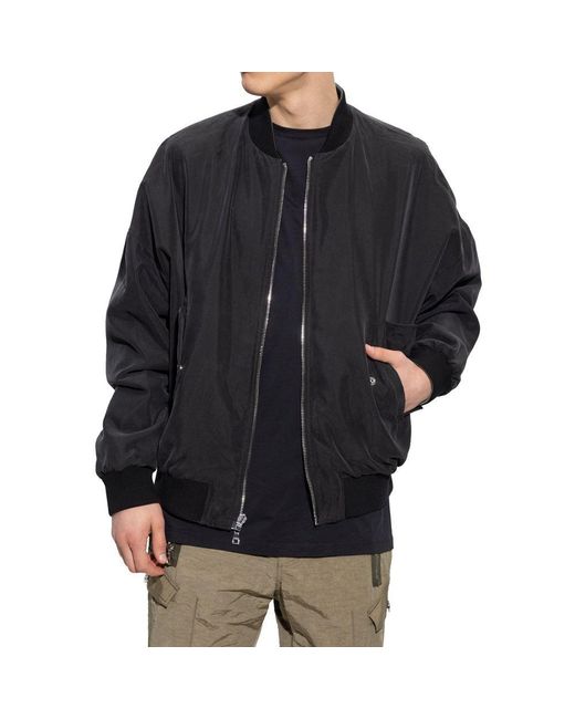 Balmain Blue Reversible Bomber Jacket for men