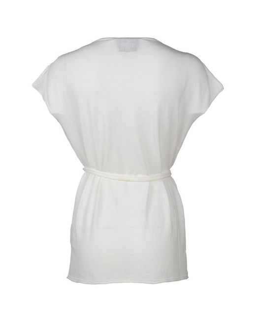 Alpha Studio Gray White Cotton Dress