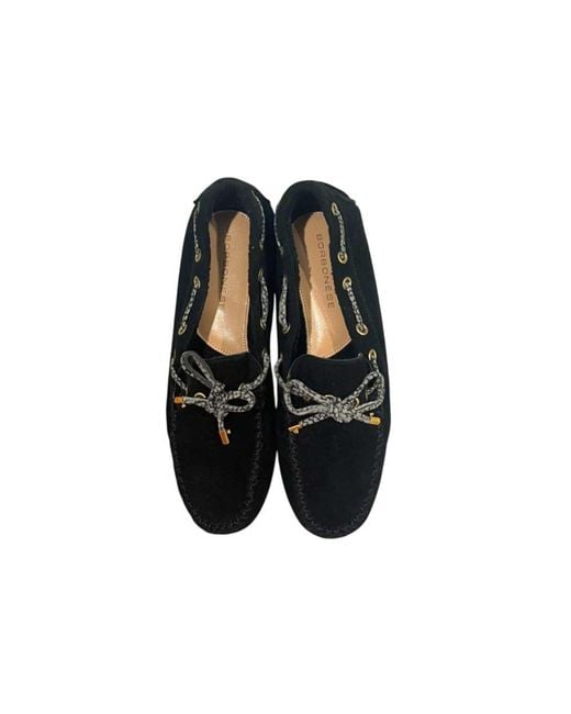 Borbonese Blue Black Rubber Loafer