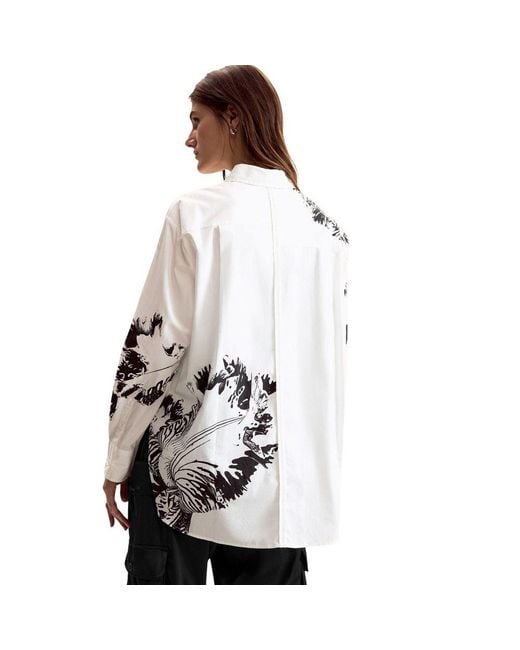 Desigual White Cotton Blouse