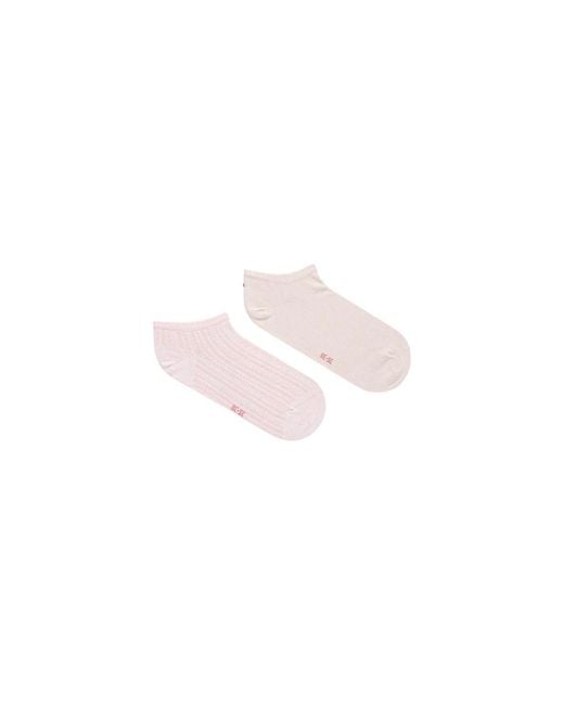 Tommy Hilfiger Pink Multicolor Cotton Socks