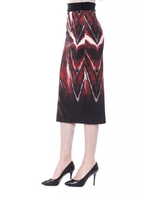 Byblos Red Byblo Elegant Long Pencil Skirt