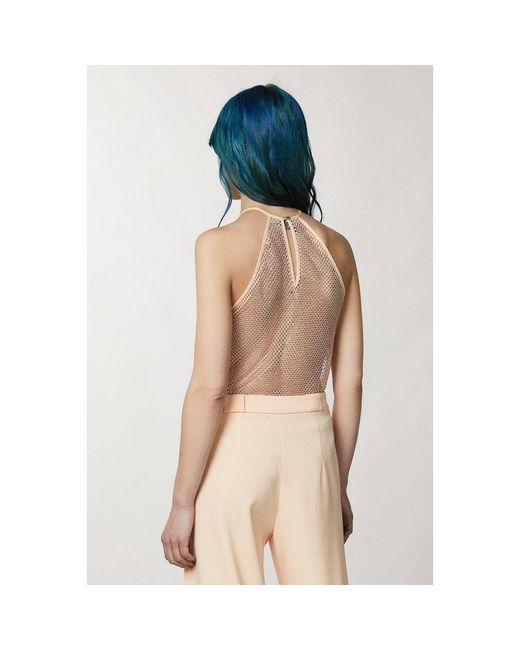 Patrizia Pepe Natural Pink Polyester Tank Tops