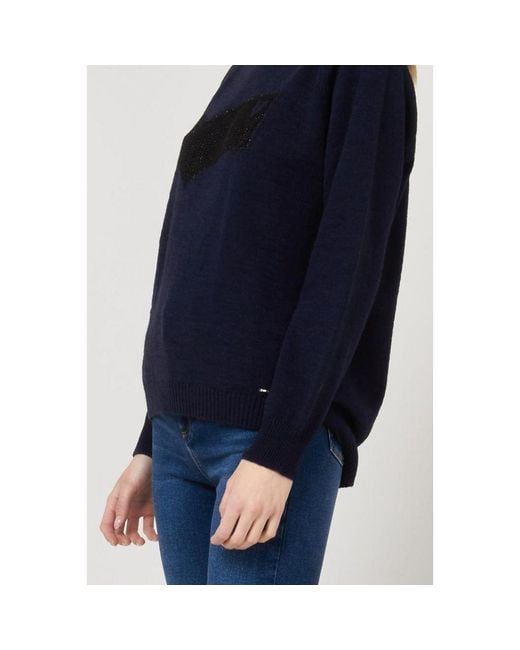 Gas Blue Marabou Sweatshirt