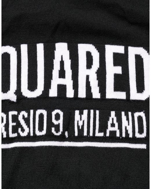 DSquared² Black Logo Knitted Crew Neck Men Pullover Sweater for men