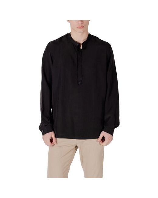 Antony Morato Black Lyocell Shirt for men