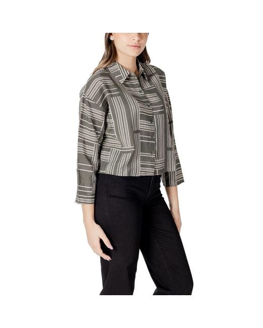 Jacqueline De Yong Gray Viscose Sweater