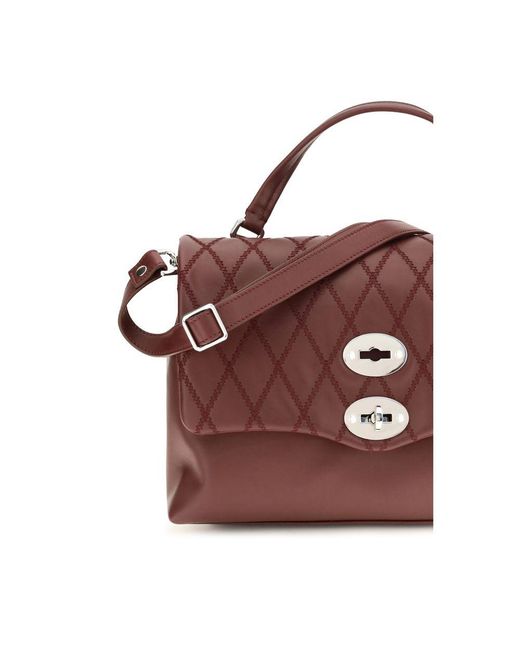 Zanellato Purple Multicolor Calf Leather Bos Taurus Handbag