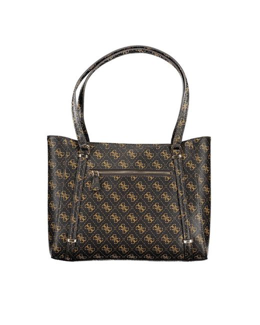 Guess Black Brown Polyethylene Handbag for men