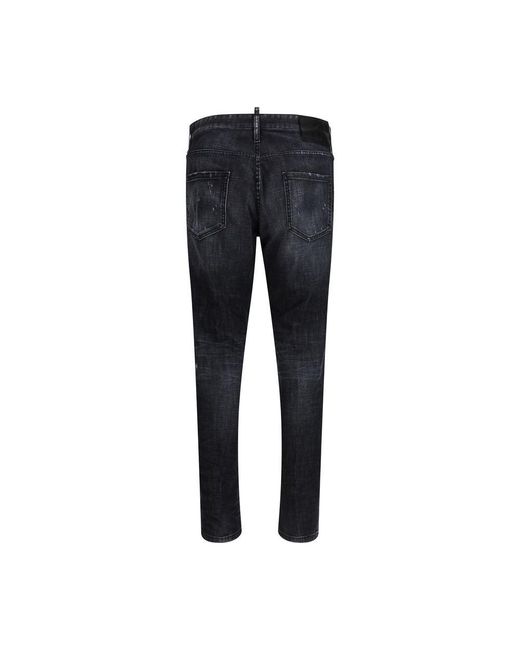 DSquared² Blue Black Cotton Jeans Denim for men