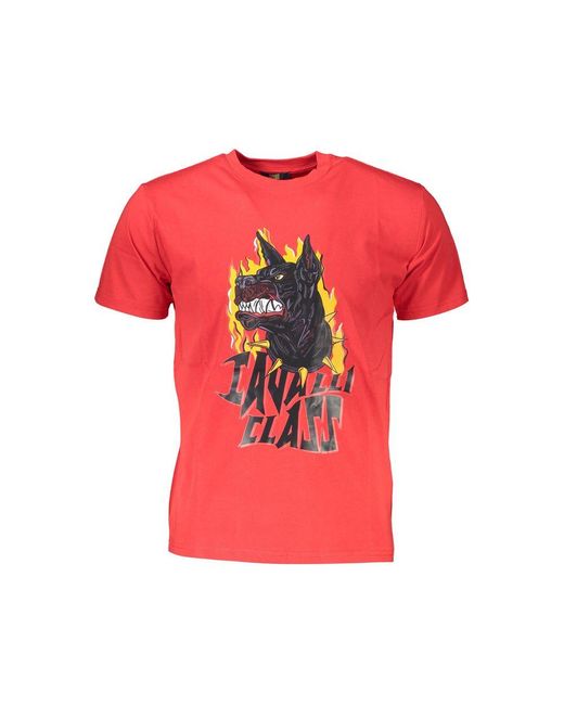 Roberto Cavalli Red Cotton Men T for men
