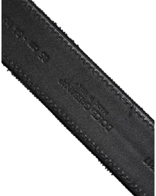 Dolce & Gabbana Black Velvet Belt for men