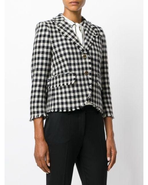 Thom Browne Black Checked Blazer