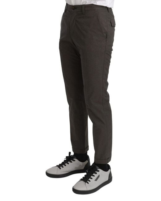 Dolce & Gabbana Black Casual Trouser 100% Cotton Pants for men
