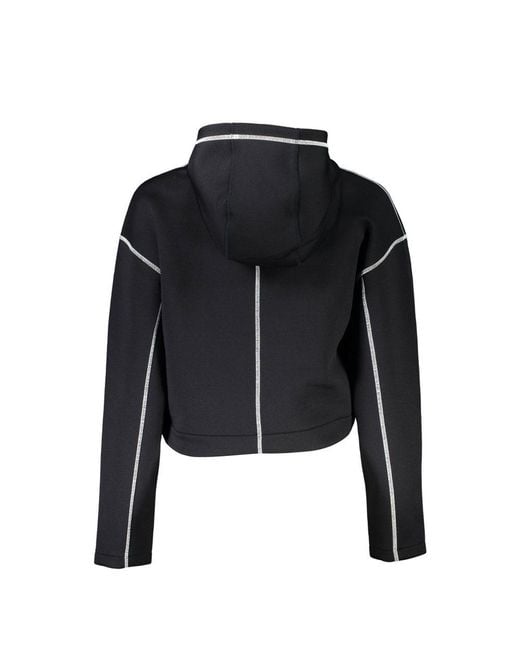 Calvin Klein Black Chic Hooded Sweatshirt With Contrasting Details