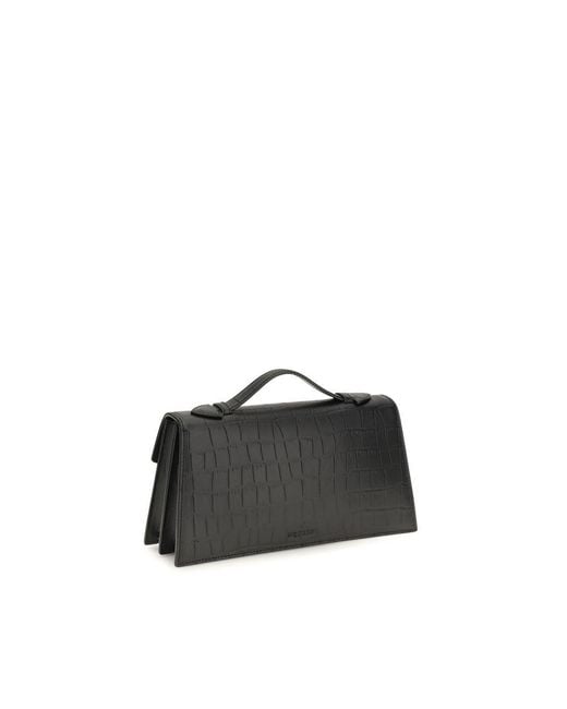 McQueen Black Calf Leather Bos Taurus Handbag