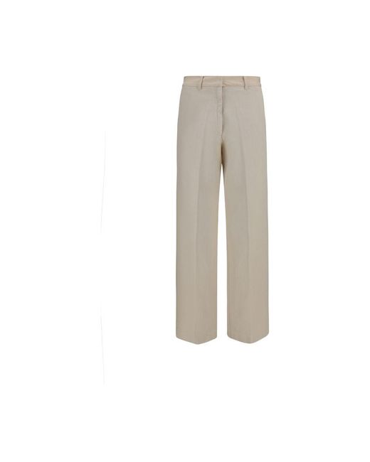 Forte_forte Gray Beige Cotton Chino Pants