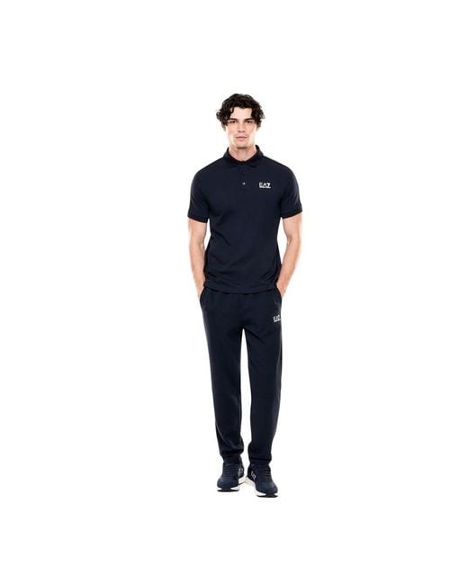EA7 Blue Cotton Sportswear for men