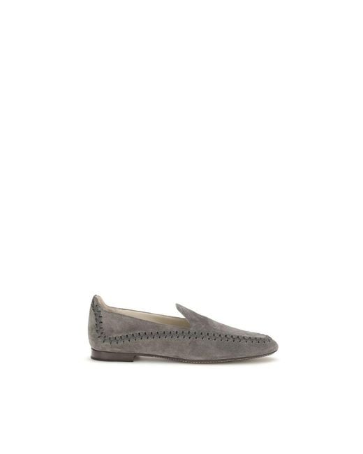 Giorgio Armani Gray Calf Leather Bos Taurus Slip