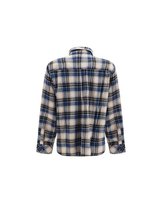 P.A.R.O.S.H. Blue Cotton Pattern Shirt