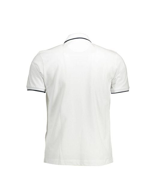 La Martina White Cotton Polo Shirt for men