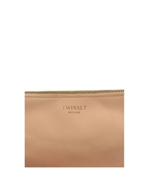 Twinset Natural Pink Polyurethane Clutch