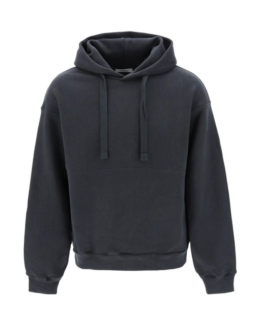 Lemaire Gray Hoodie In Fleece Back Cotton for men