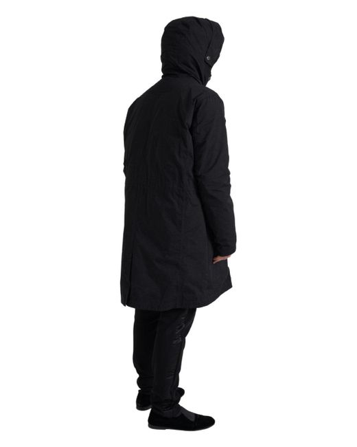 Dolce & Gabbana Black Hooded Parka Cotton Trench Coat Jacket for men