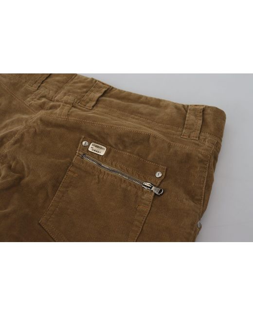Ermanno Scervino Brown Chic Corduroy Cargo Pants for men