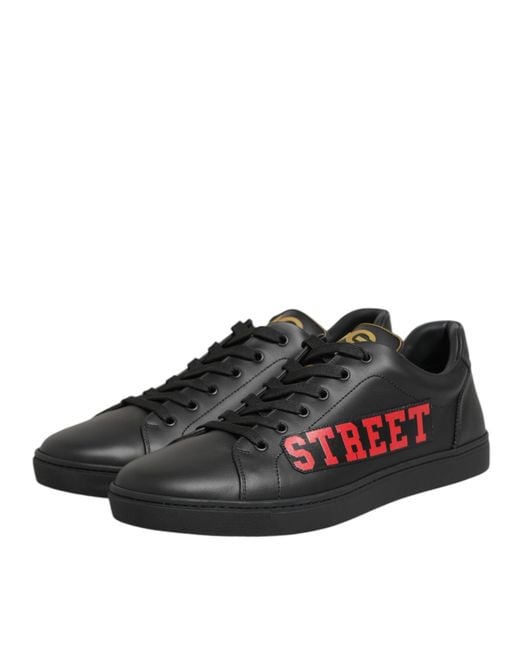 Dolce & Gabbana Black Street Life Low Top Men Sneakers Shoes for men