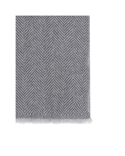 Brunello Cucinelli Gray Linen And Cashmere Scarf for men